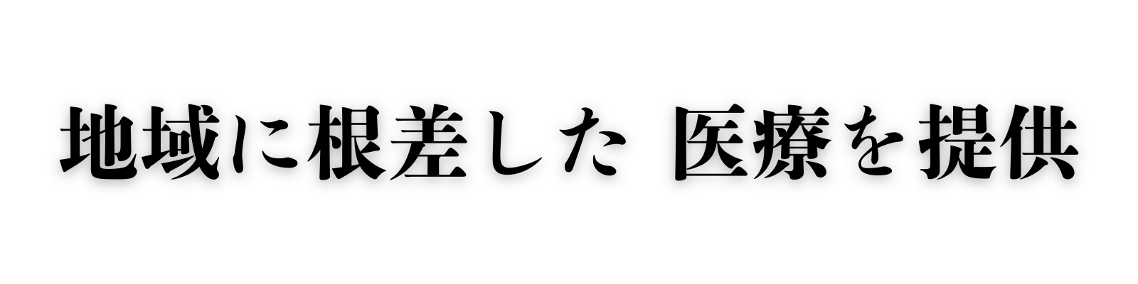 地域に根差した医療の提供